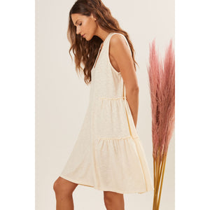 Sleeveless Summer Dress in Cream